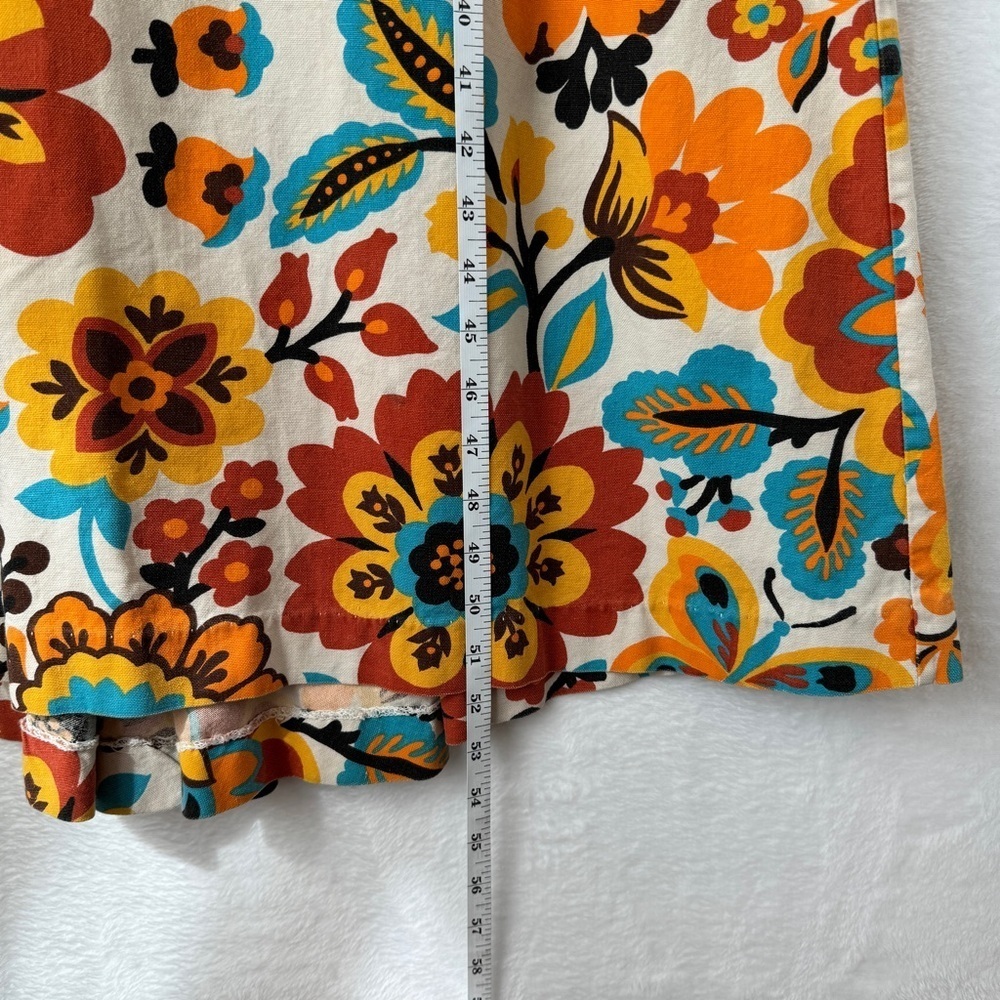 Cherie of California women vintage 70s canvas hippie butterfly floral maxi dress - Picture 4 of 11